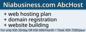 Niabusiness.com AbcHost web hosting plan domain registration website building in Kenya
