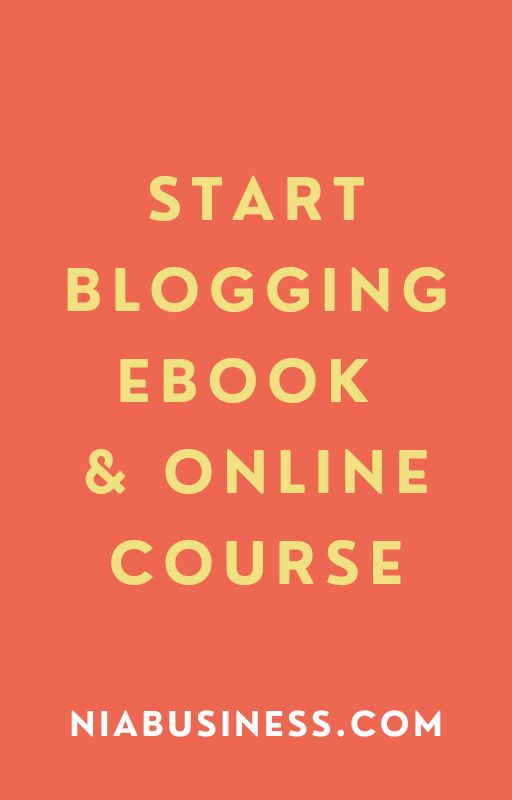 Start blogging ebook and online course - Niabusiness.com online shop